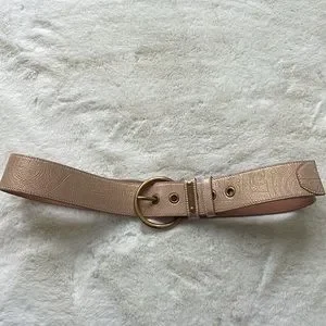 PRADA Leather belt rose gold pink with gold bronze buckle Prada | Accessories | Prada Leather Belt Rose Gold Pink With  main image 3